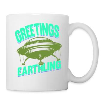 Alien, OVNI, UAP, Espace, Objet volant de l’espace - Mug blanc - blanc - Droite