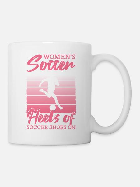 Frauenfußball, Fußball Frauen Soccer Damenfußball - Tasse - Weiß