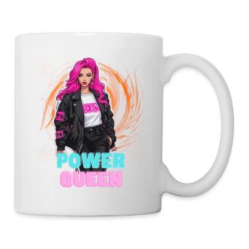 Power Queen - für die starke, selbstbewußte Frau - Tasse - Weiß - Rechts
