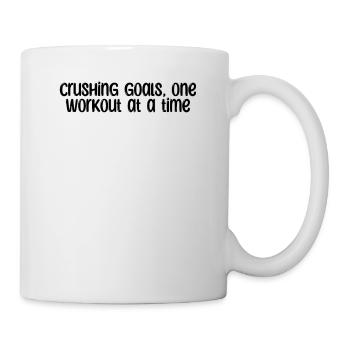 Fitness - Crushing goals, one workout at a time - Tasse - Weiß - Rechts