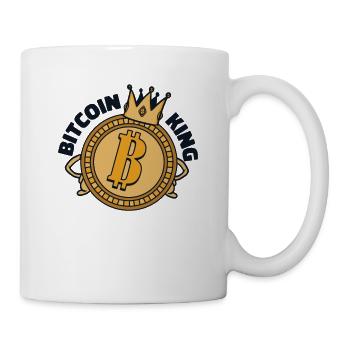 Bitcoin King Kryptowährung Blockchain Crypto - Tasse - Weiß - Rechts