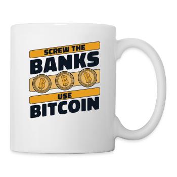 Les banques utilisent Bitcoin Crypto Crypto Crypto - Mug blanc - blanc - Droite