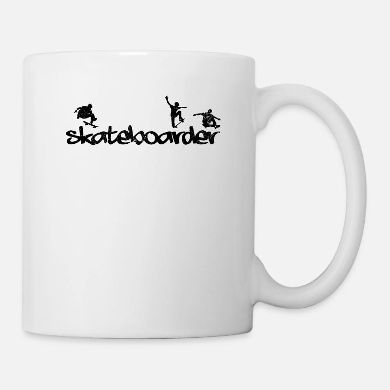 Skateboarding Skateboarder Silhouette - Tasse - Weiß