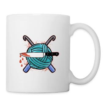 Crochet & Crime Shows True Crime Murder Show - Mug - white - Right