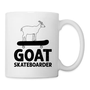 GOAT Skateboarder - Skateboard drôle - Mug blanc - blanc - Droite