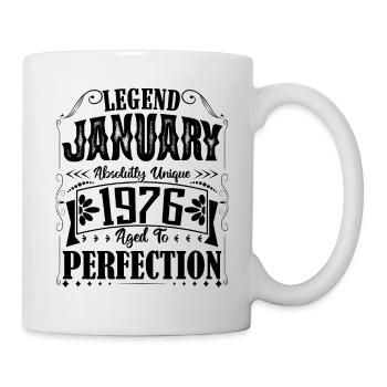 Janvier 1976. Cadeau d'Anniversaire janvier 1976. - Mug blanc - blanc - Droite