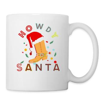 Père Noël chapeau-Howdy Père Noël - Noël - Mug blanc - blanc - Droite