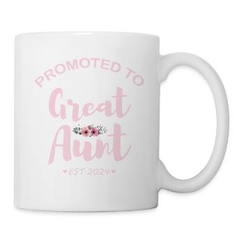 Promoted to Great Aunt Est 2024 - Mug - white - Right