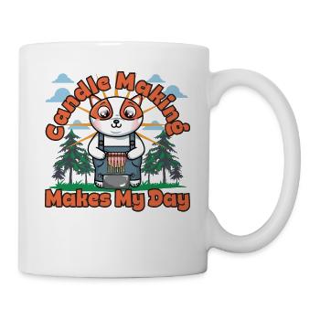 La fabrication de bougies fait ma journée - Mug blanc - blanc - Droite