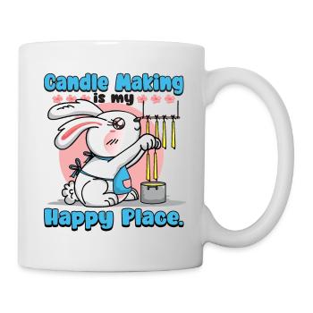 Das Kerzenmachen ist mein glücklicher Ort. - Tasse - Weiß - Rechts