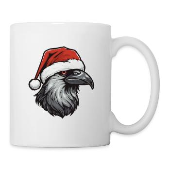 Krähe Rabe Weihnachten Tier Kopf - Tasse - Weiß - Rechts