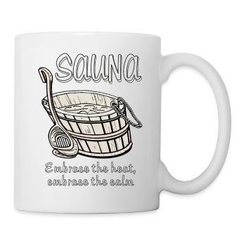 SAUNA Embrassez la chaleur, embrassez le calme - Mug blanc - blanc - Droite