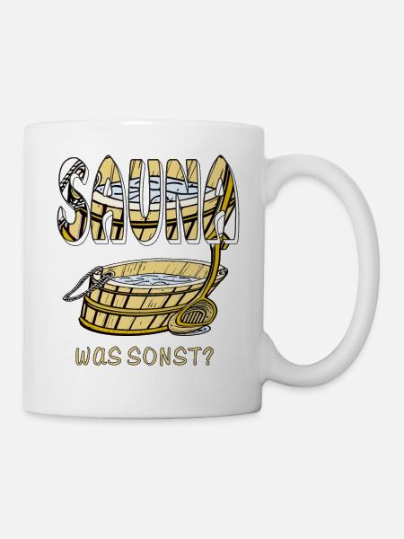 SAUNA WAS SONST - Tasse - Weiß
