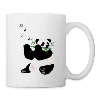 Panda qui joue de la flûte - Mug blanc - blanc - Droite