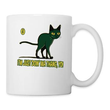 Le chat fait ce qu’il veut - Mug blanc - blanc - Droite