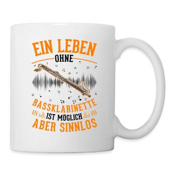 Bassklarinette Geschenk Bassklarinettist - Tasse - Weiß - Rechts