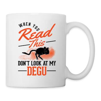 Degu Geschenk Strauchratte Walddegu - Tasse - Weiß - Rechts