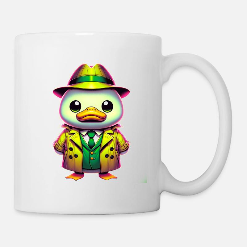 M. Détective Canard - Mug blanc - blanc