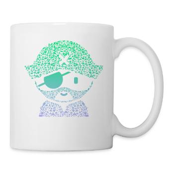 Silhouette Ikone Pirat | Jungen Pirat - Tasse - Weiß - Rechts