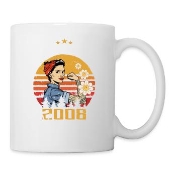 November Vintage 2008 Born Birthday Women - Mug - white - Right
