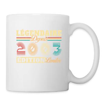 Légendaire Depuis 2003 - Mug blanc - blanc - Droite