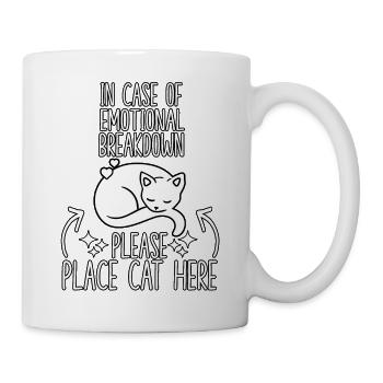 Chats qui disent câlins tenue chats câlins - Mug blanc - blanc - Droite