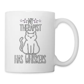 Funny cat costume cat holder outfit cats - Mug - white - Right
