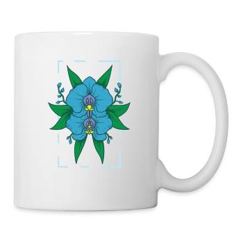 fleur, plante, orchidée, fleur, plante - Mug blanc - blanc - Droite