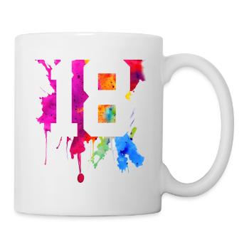18 JAHRE 18. GEBURTSTAG - Tasse - Weiß - Rechts