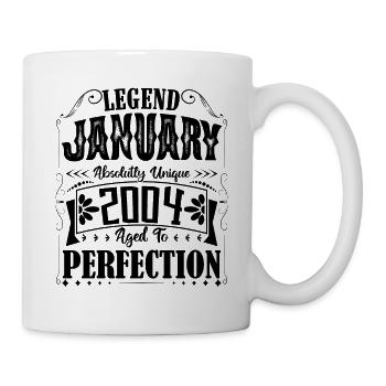 Janvier 2004. Cadeau d'Anniversaire janvier 2004. - Mug blanc - blanc - Droite