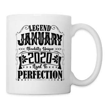 Janvier 2020. Cadeau d'Anniversaire janvier 2020. - Mug blanc - blanc - Droite