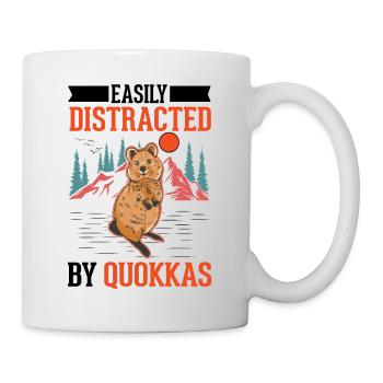 Easily distracted by Quokkas - Tasse - Weiß - Rechts