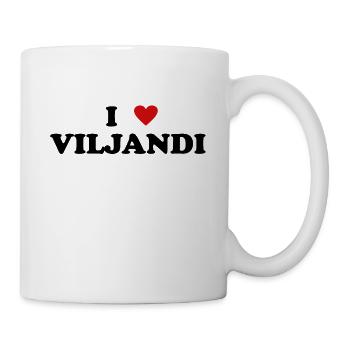 Herz Estonia Stadt - Ich Liebe Viljandi - Tasse - Weiß - Rechts
