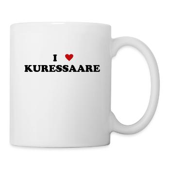Herz Estonia Stadt - Ich Liebe Kuressaare - Tasse - Weiß - Rechts