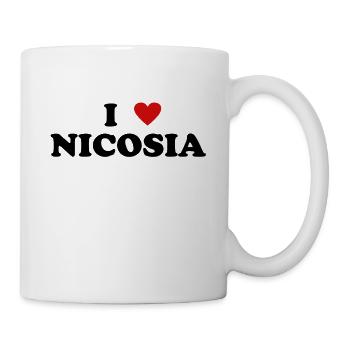 Herz Cyprus Stadt - Ich Liebe Nicosia - Tasse - Weiß - Rechts