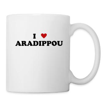 Herz Cyprus Stadt - Ich Liebe Aradippou - Tasse - Weiß - Rechts