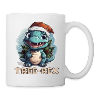 Cute Little Dino Baby with Saying Tree-Rex - Mug - white - Right