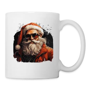 Funny cool Santa Claus with sunglasses - Mug - white - Right
