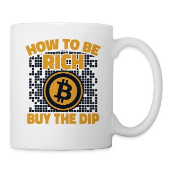 Comment être riche Achetez la crypto-monnaie Dip Crypto - Mug blanc - blanc - Droite