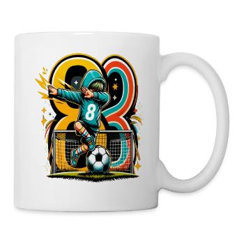 8 year old boy soccer birthday idea - Mug - white - Right