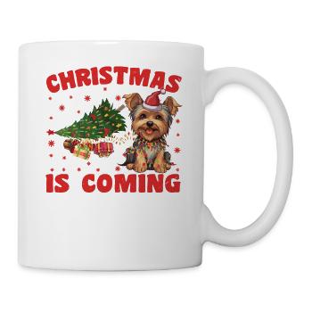Noël arrive version chien - Mug blanc - blanc - Droite
