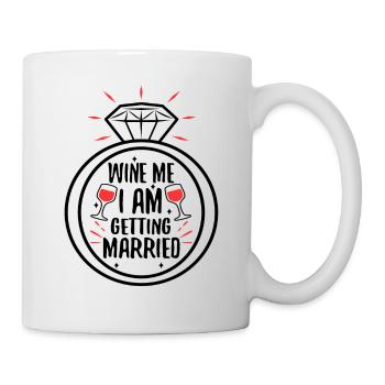 Wine Me Je me marie - Mug blanc - blanc - Droite