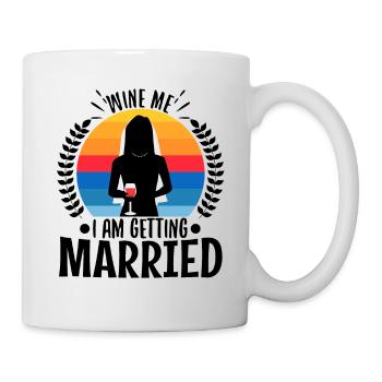 Wine Me Je me marie - Mug blanc - blanc - Droite
