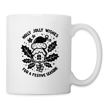 Holly Jolly souhaite des fêtes de fin d’année - Mug blanc - blanc - Droite