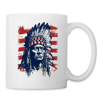 Indian Feather Headdress Native Spirit - Mug - white - Right