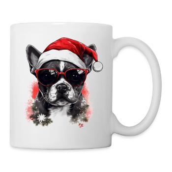 French Bulldog Christmas Dog in the Snow - Mug - white - Right
