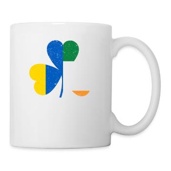 Trèfle drapeau ukrainien irlandais - Mug blanc - blanc - Droite