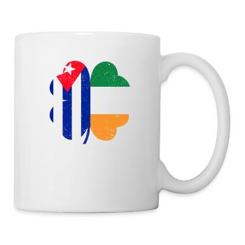 Irish Cuban Flag Ireland Cuba Shamrock - Mug - white - Right