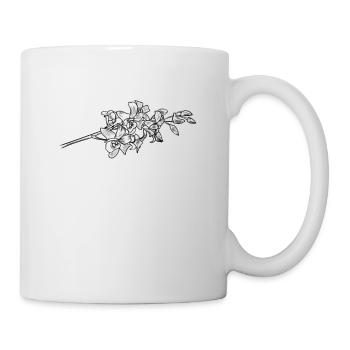 Orchidee Blüte Blume Duft - Tasse - Weiß - Rechts