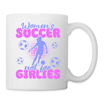Frauenfußball, Fußball Frauen Soccer Damenfußball - Tasse - Weiß - Rechts